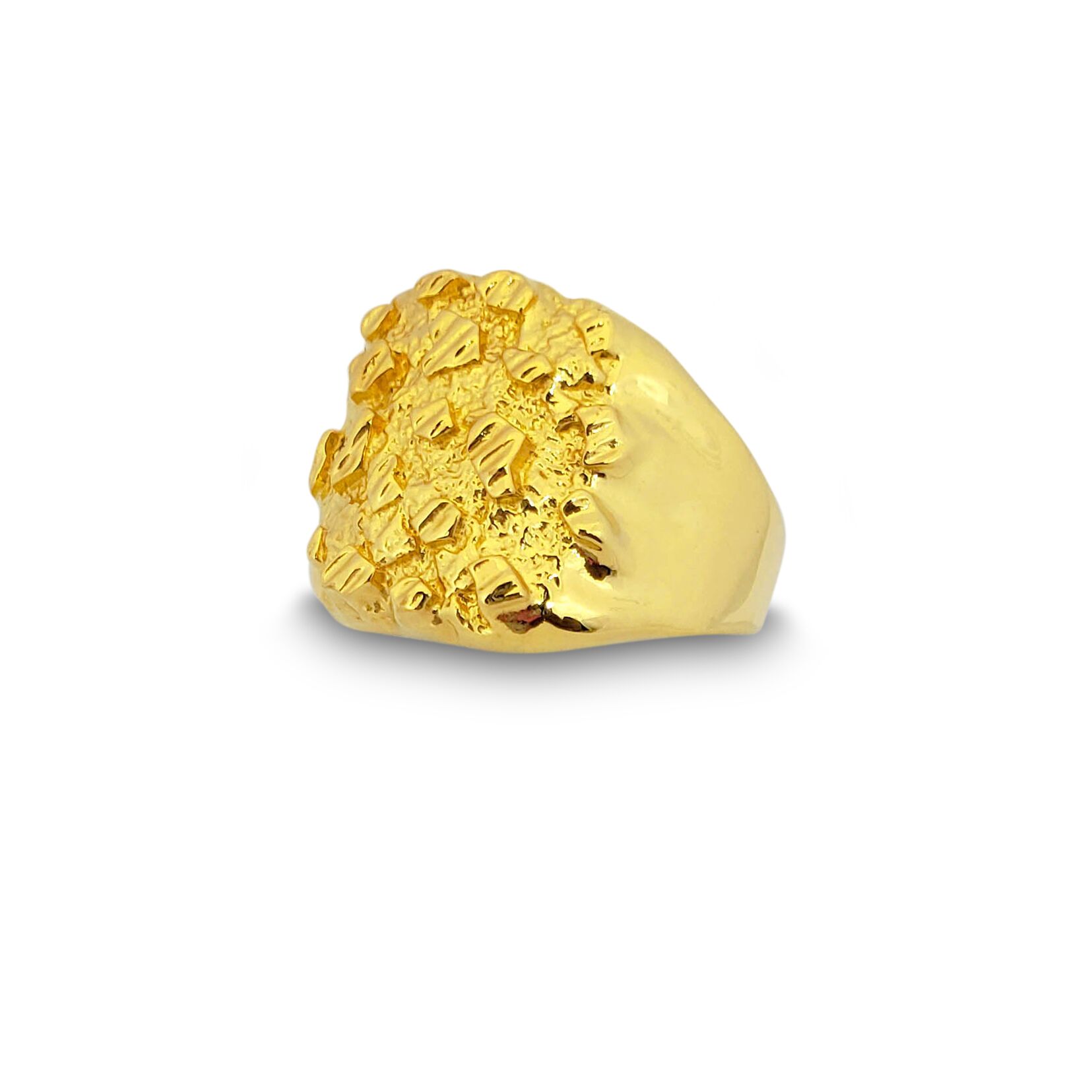 Solid 1 Troy Ounce 24k Pure Gold Hammered Finish Ring. - Etsy