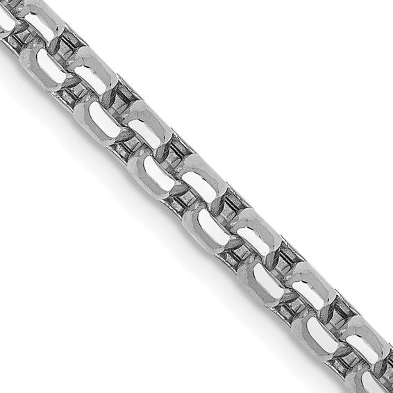 Made in Italy Men's 0.8mm Adjustable Box Chain Necklace in 14K White Gold -  22