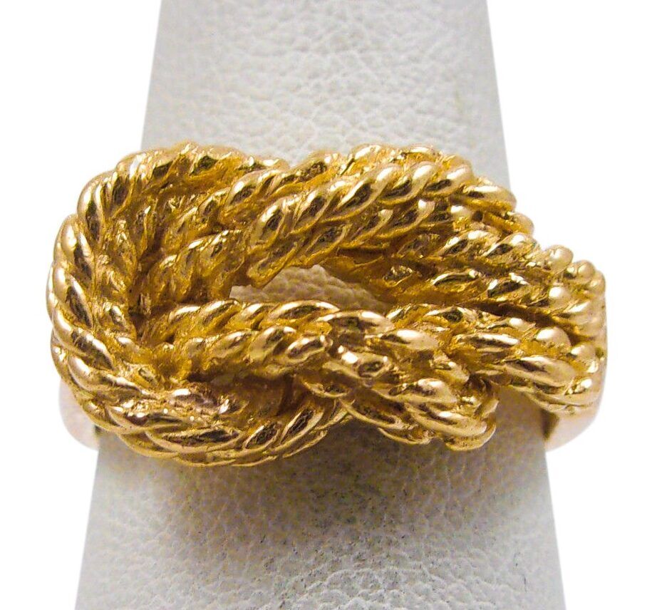 XOLO JEWELRY KNOT RING LARGE GOLD リング　9 XOLO JEWELRY KNOT RING LARGE GOLD リング 9 Knot Ring Large