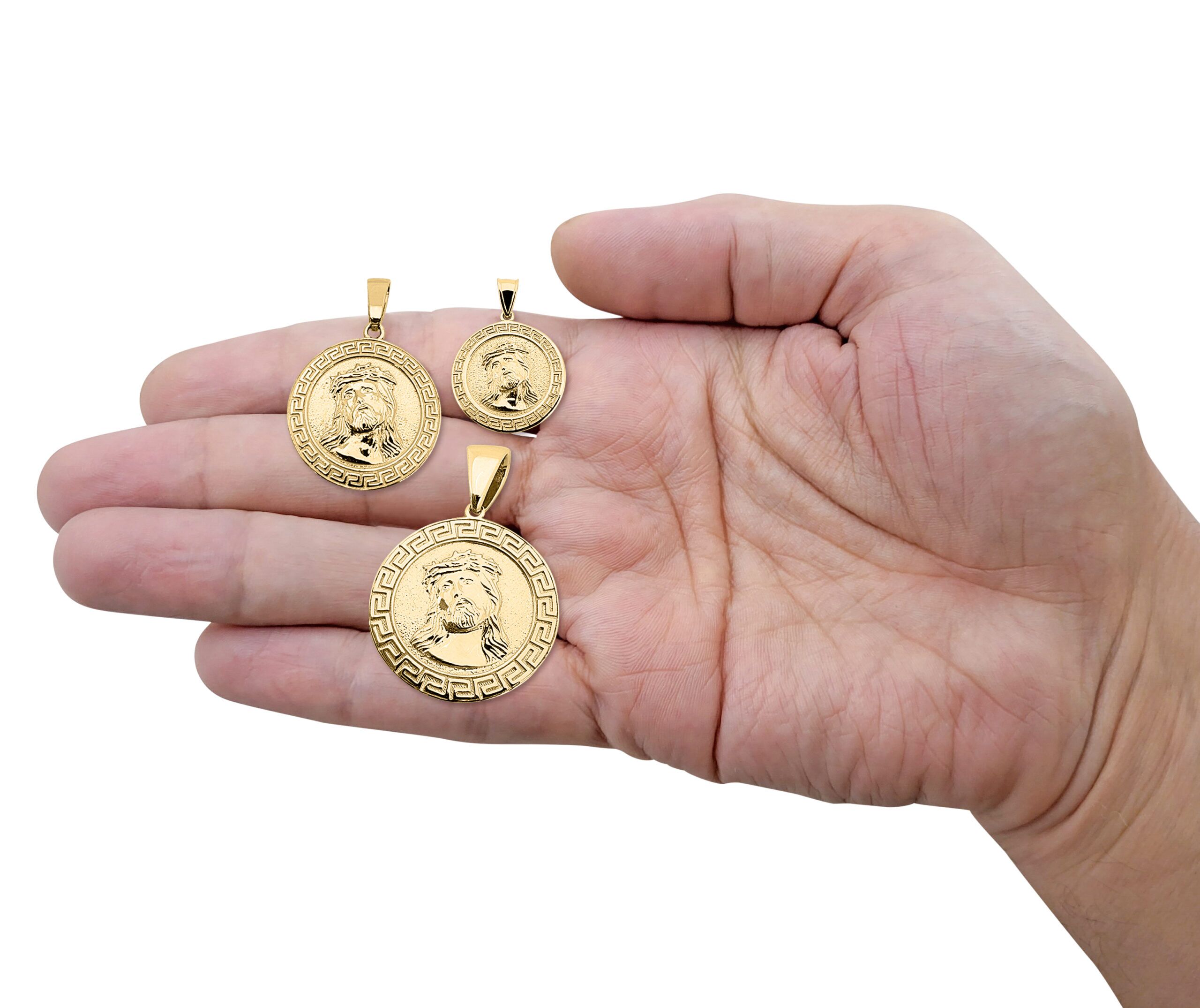 アクセサリー RAYDBACK JESUS 18K GOLD PENDANT JESUS 18K GOLD PENDANT- (EMERALD EYES) – RAYDBACK