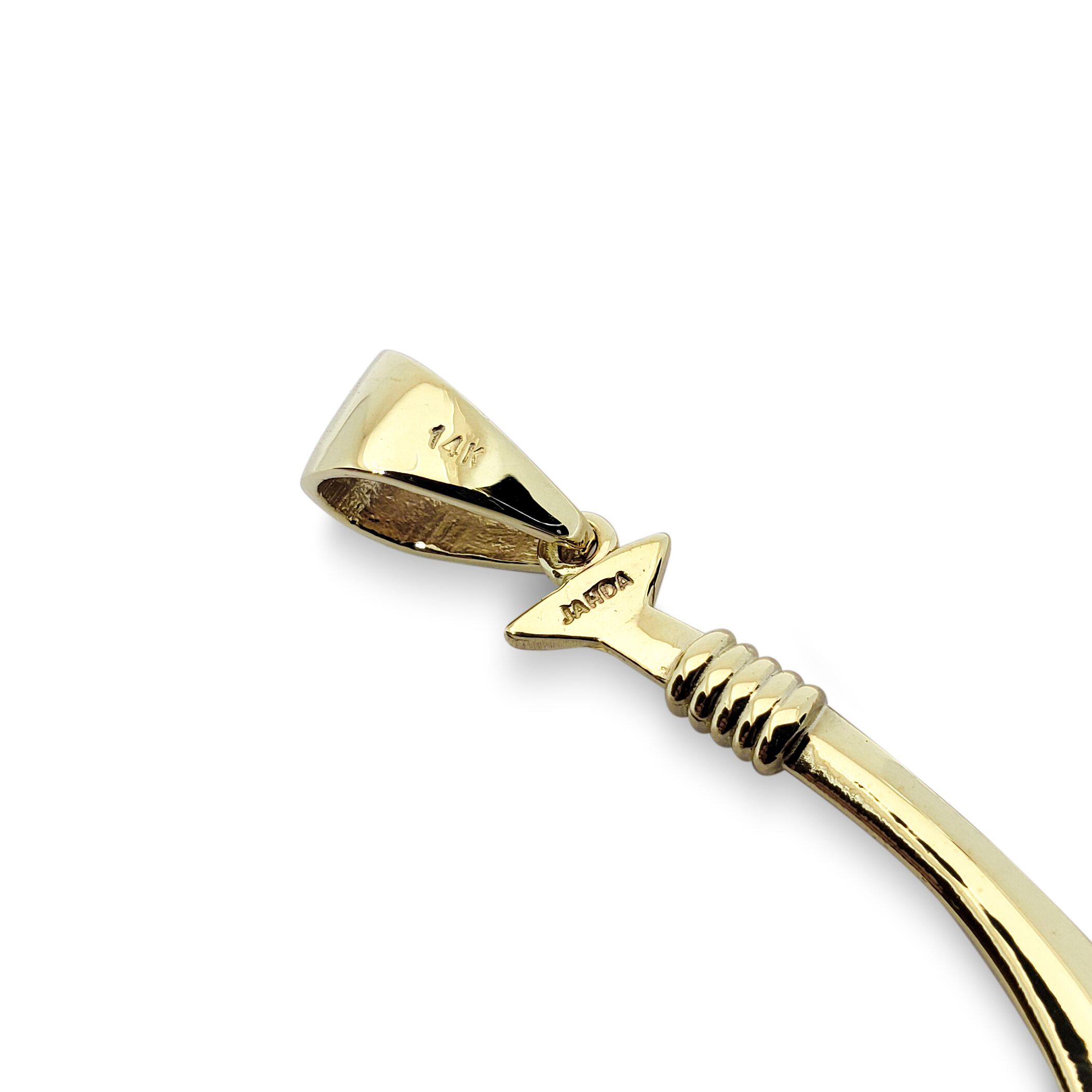 LETICIA　HOOK 01(Gold) Elizabeth Locke Large Black Jade Link Bracelet with Gold