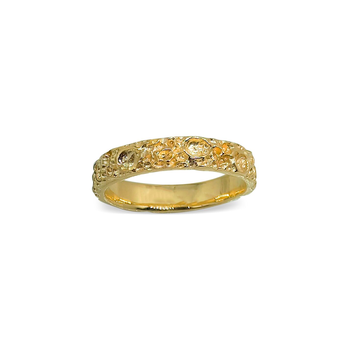 ゴールド【 4mm×23mm 】18k (701同サイズ) Mens 18k Gold Ring with Shell Heavy and Solid - Size 8 to 14