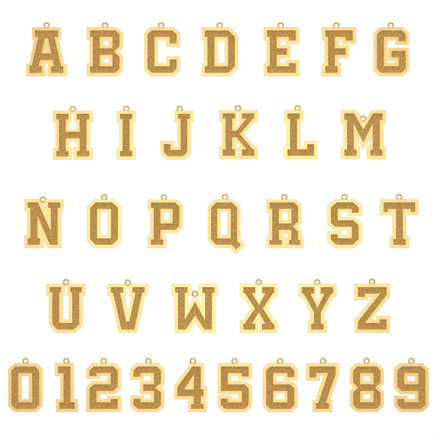 Real 10K Yellow Gold Mens Initial Pendant Varsity Letter