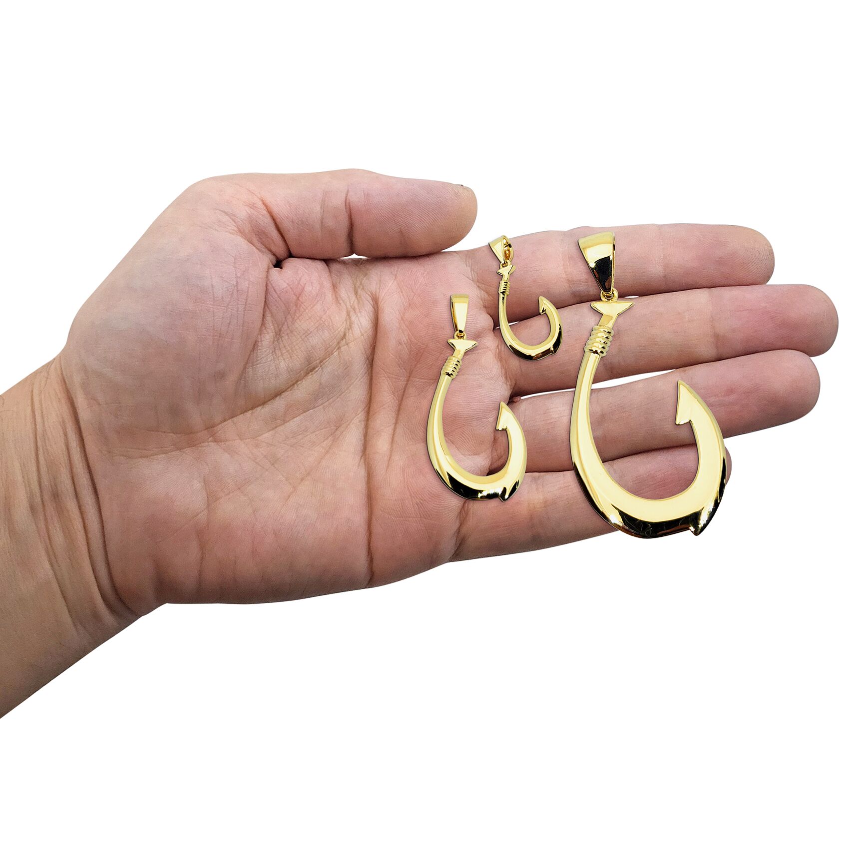 fake hawaiian fish hook Makau Solid Gold Fish Hook Pendant Fish Hook Moana Fijian Club