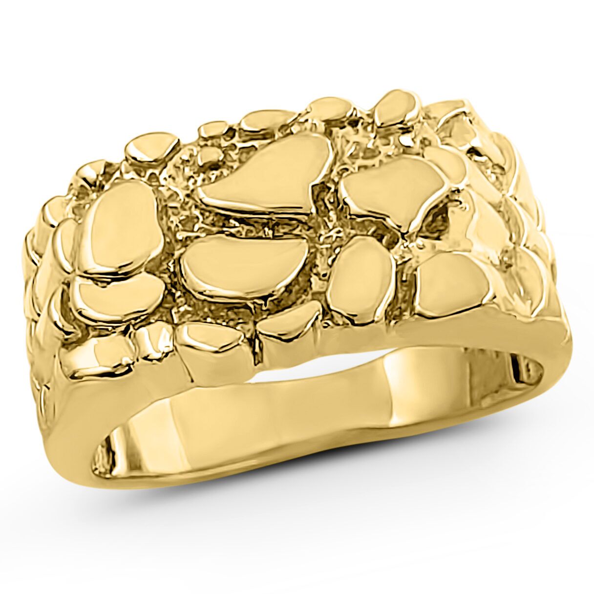 Solid-Yellow-Gold-Nugget-Ring-