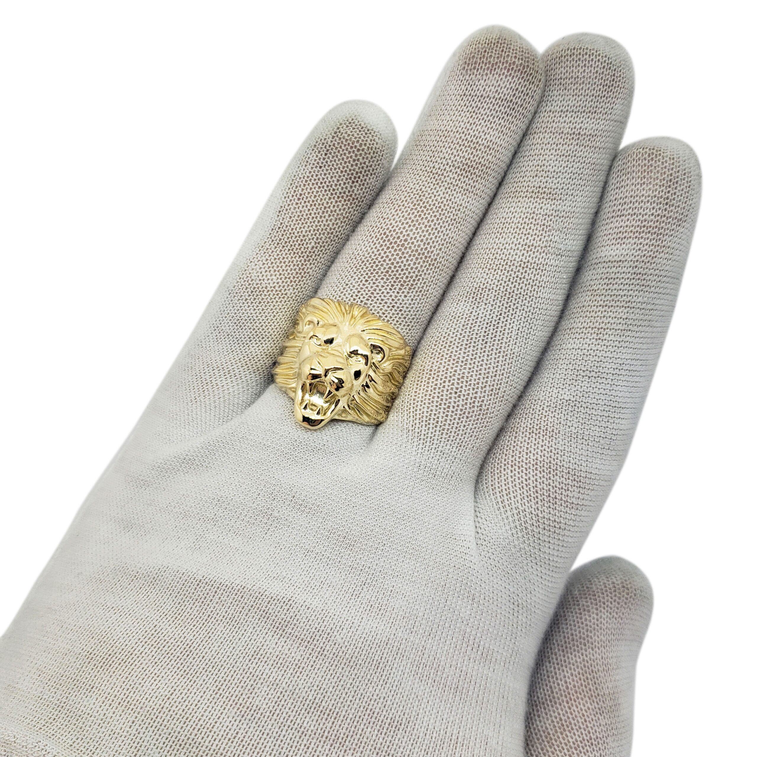 Solid 10K Yellow Gold Freemason Ring Masonic Double Headed Eagle