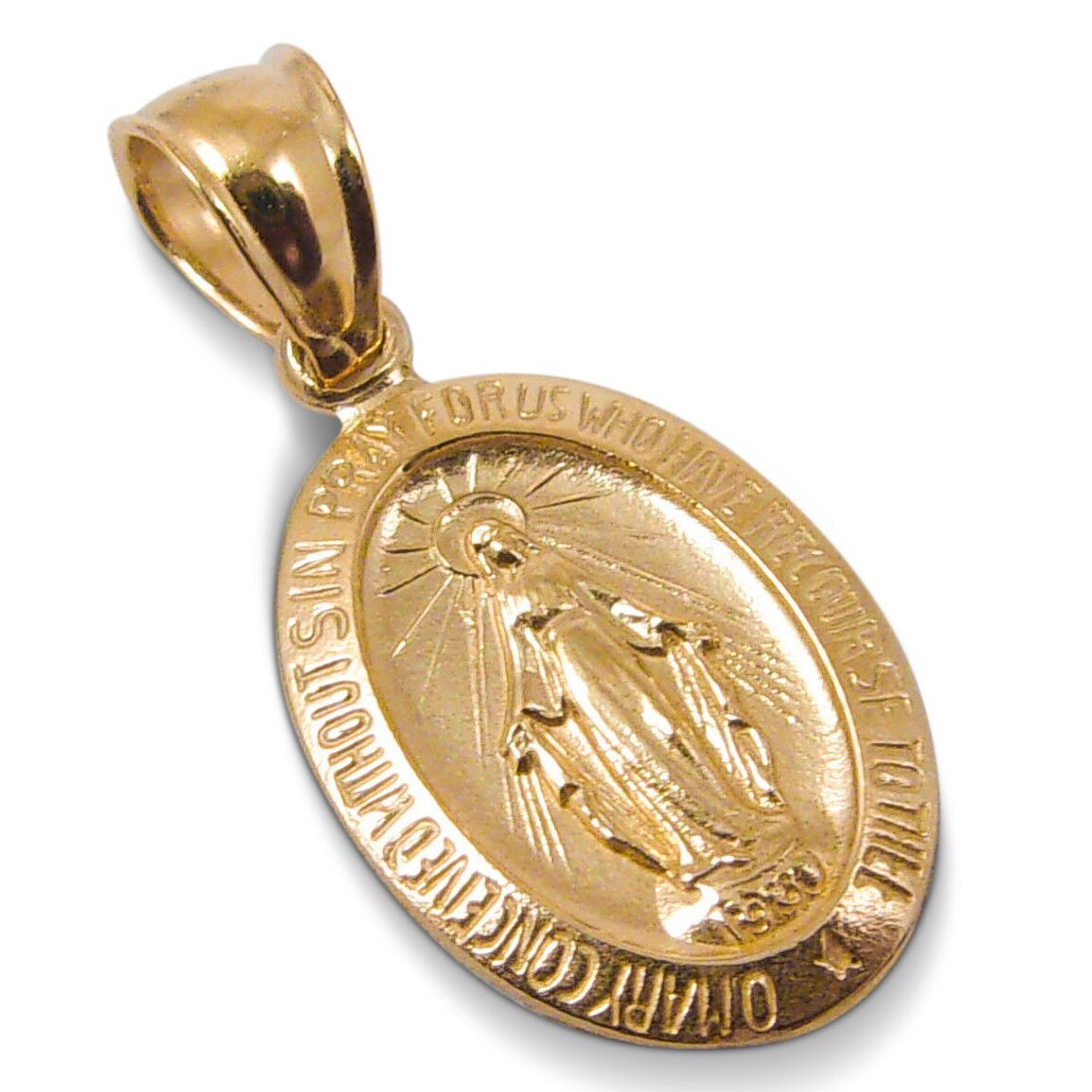 Buy 18K Yellow Gold Virgin Mary Pendant – Jahda Jewelry Store