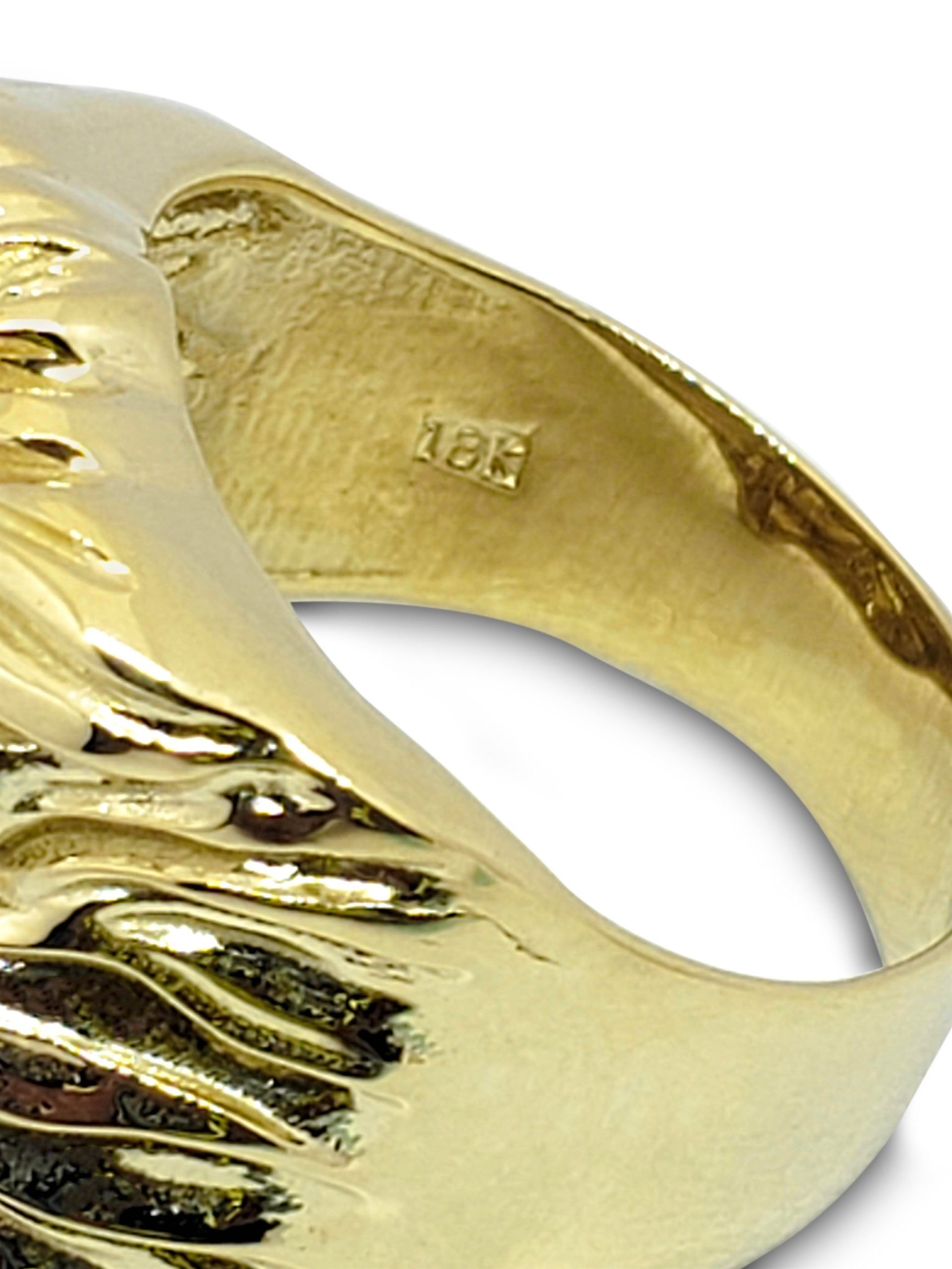 Solid 18K Yellow Gold Mens Lion Ring XXL Heavy Size 5 - 15 - Jahda